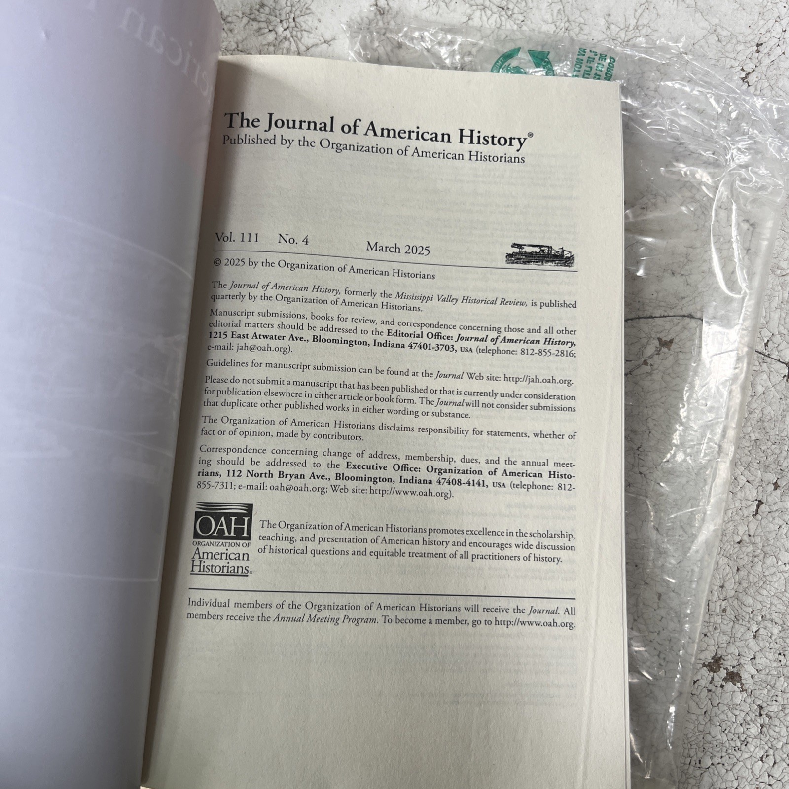 The Journal Of American History Vol. 111 number 4 march 2025