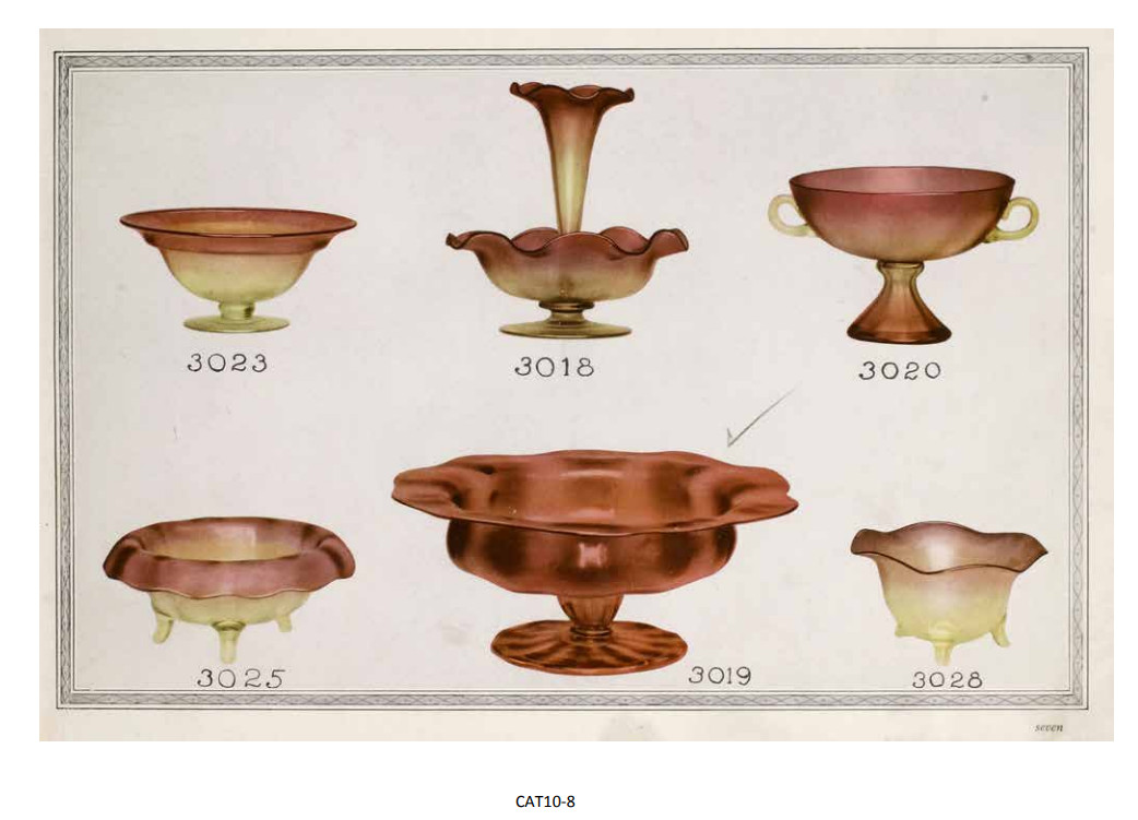 Libbey ^Redux^ American Brilliant Cut Glass and engraved catalog/book Amberina