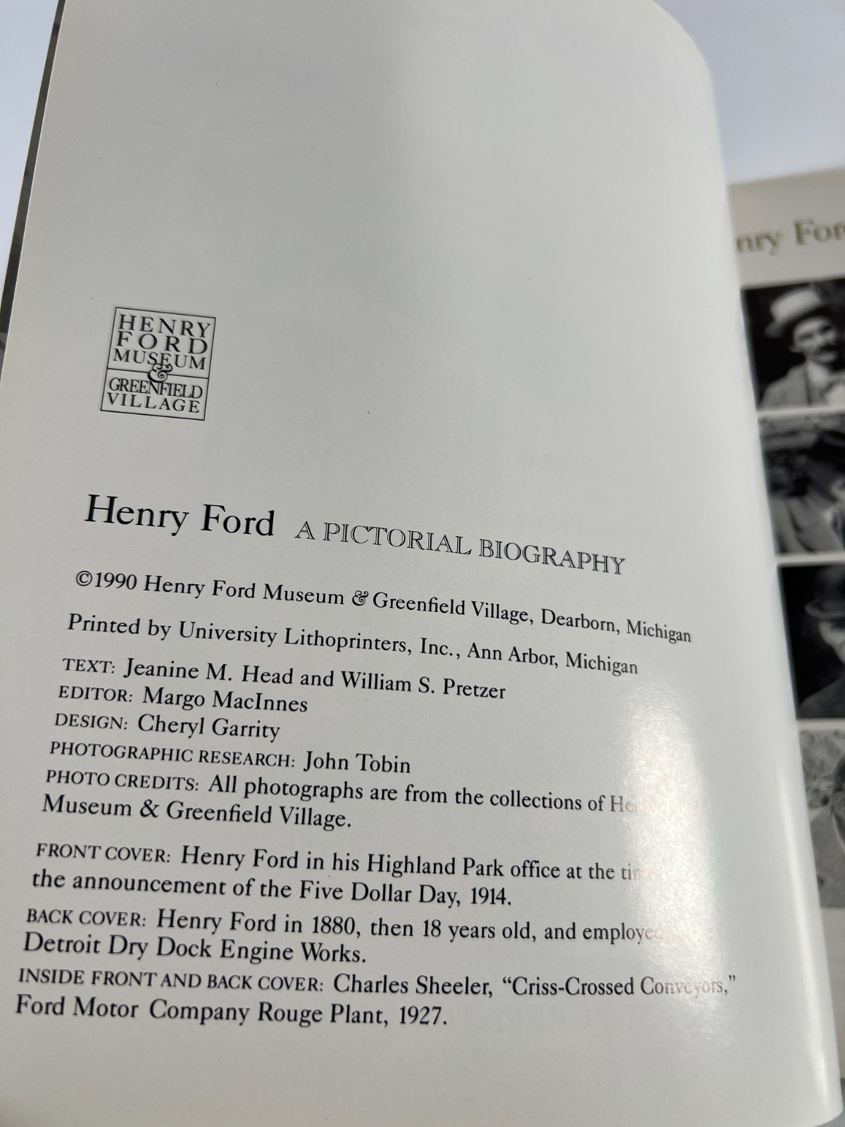 Henry Ford A Pictorial Biography 1990 Henry Ford Museum, Trade Paperback