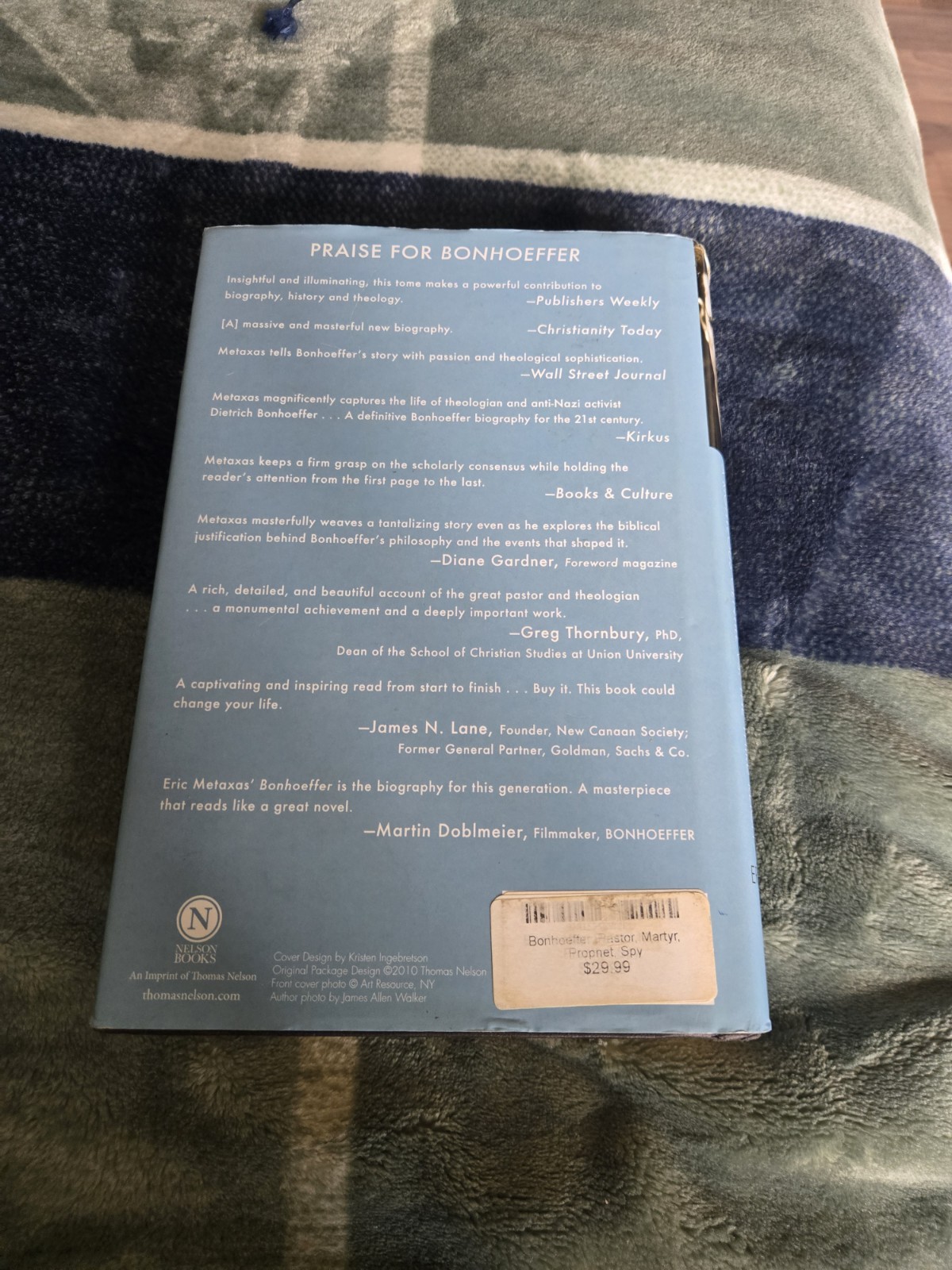 Bonhoeffer: Pastor, Martyr, Prophet, Spy Hardcover Eric Metaxas