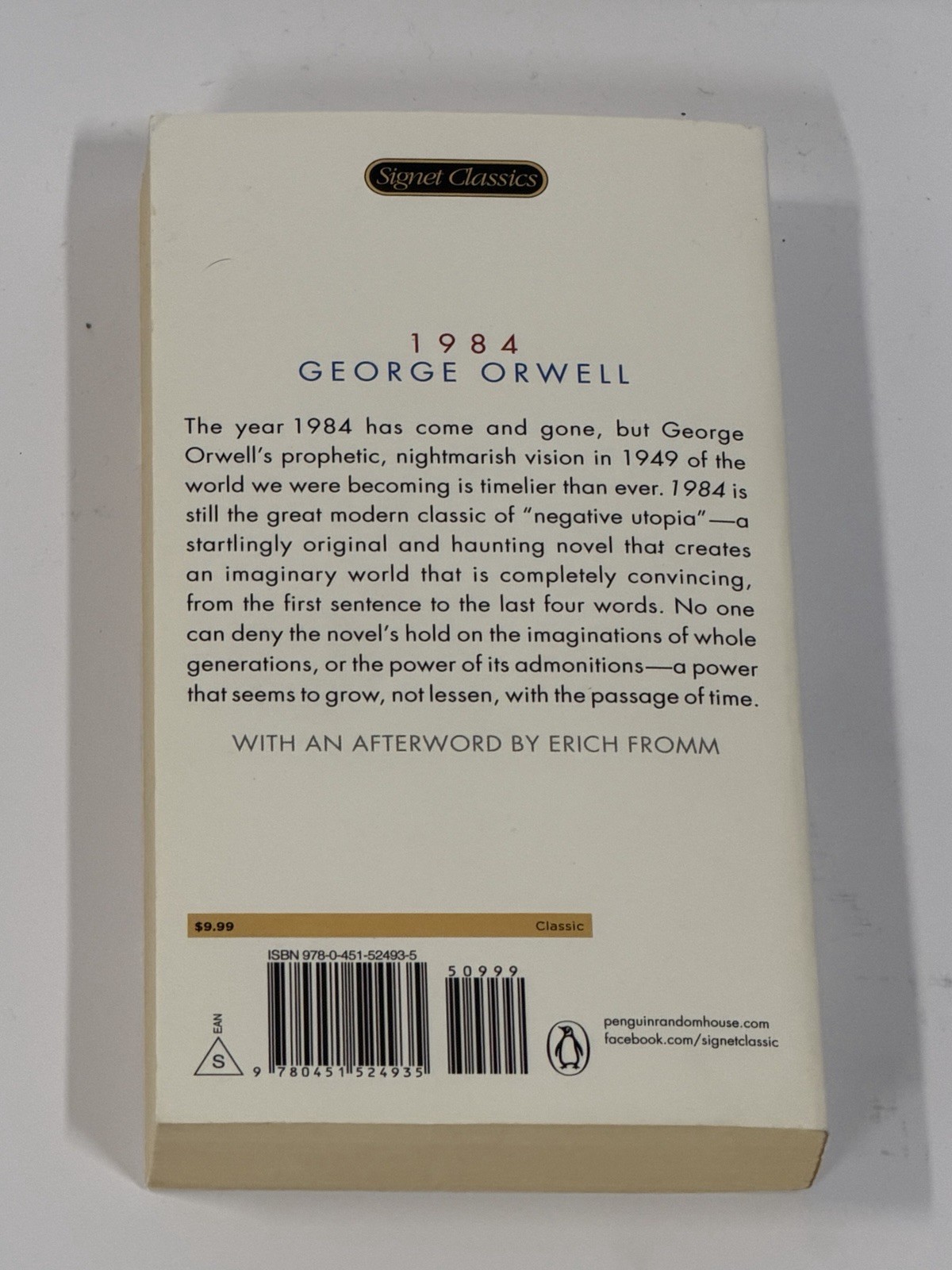 1984, George Orwell – A Signet Classic Vintage Paperback 1977