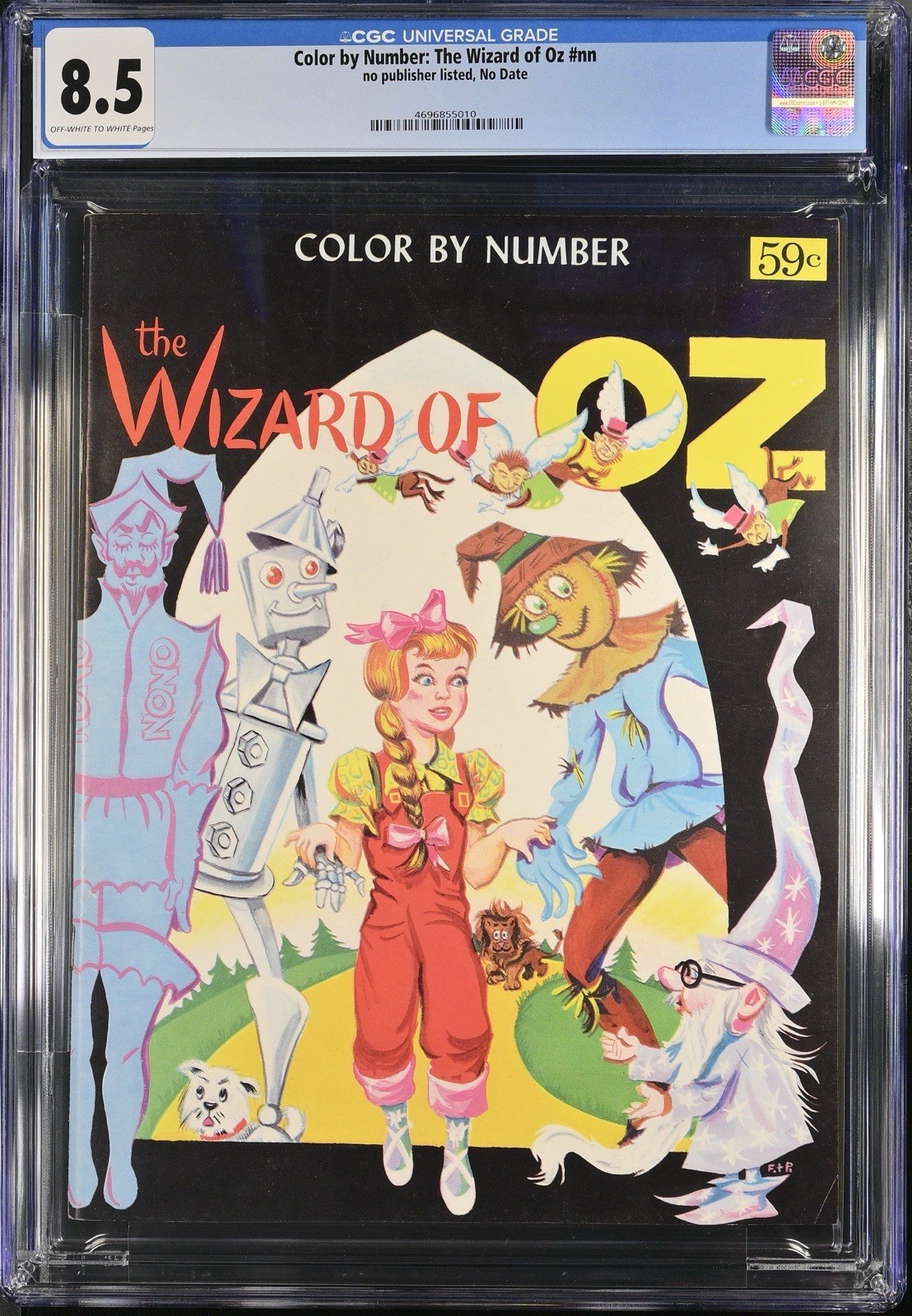 WIZARD OF OZ🔥COLOR BY NUMBER🔥RARE ORIGINAL🔥SUPER EARLY🔥CGC 8.5🔥UNUSED