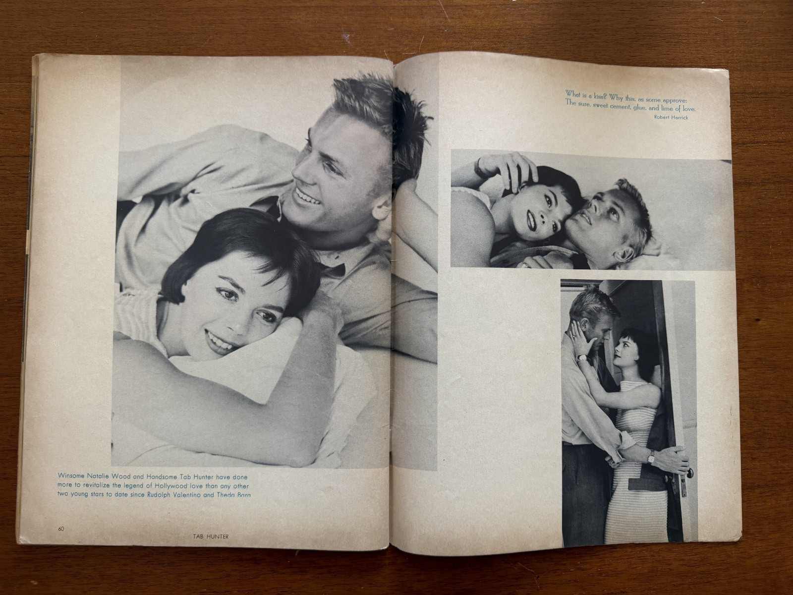TAB HUNTER 1957 Biography Natalie Wood Photo Magazine Vintage Movie TV Stars