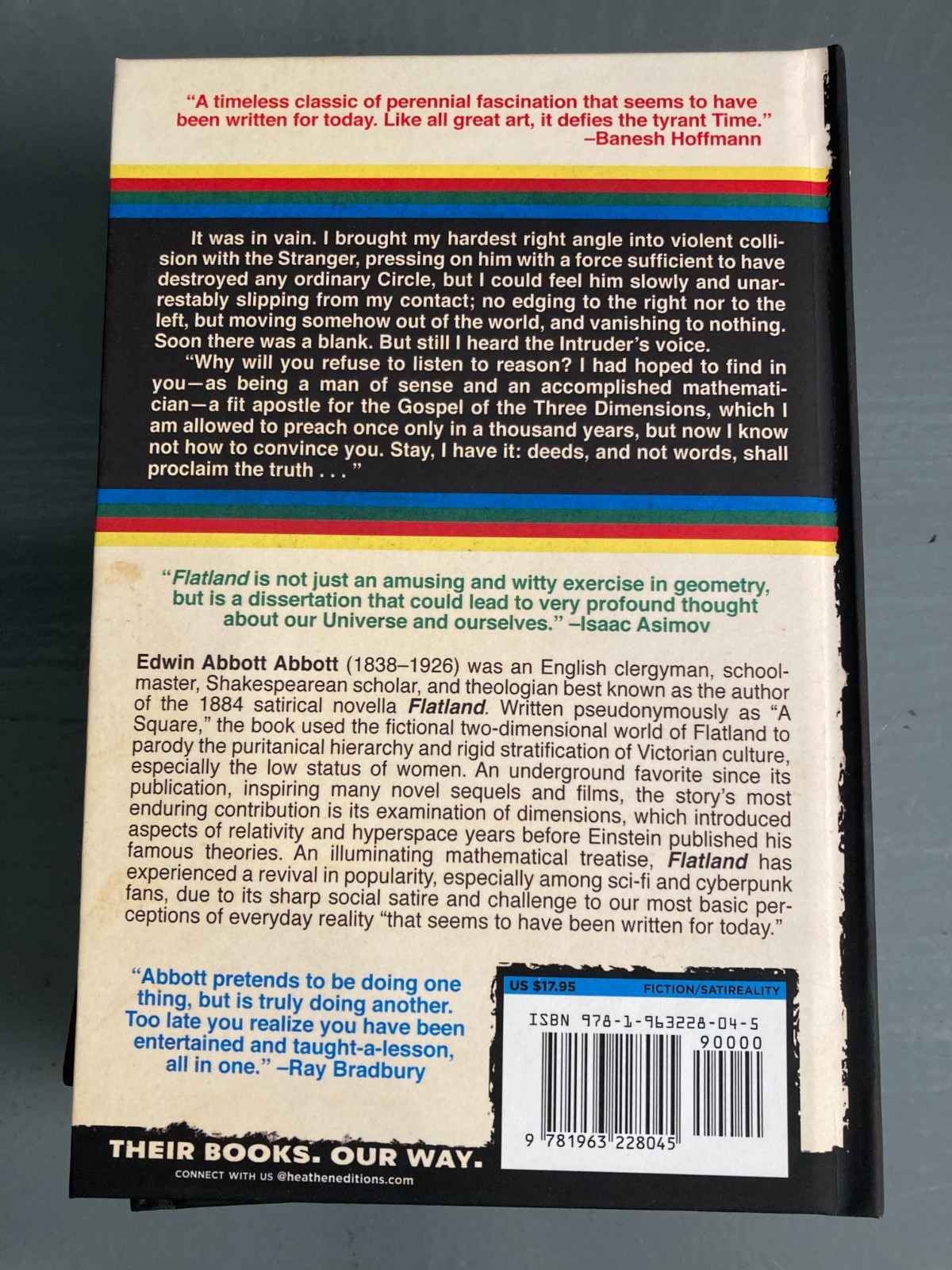 Flatland by Edwin Abbott Abbott (Heathen Edition) HC MISPRINTED MISFIT