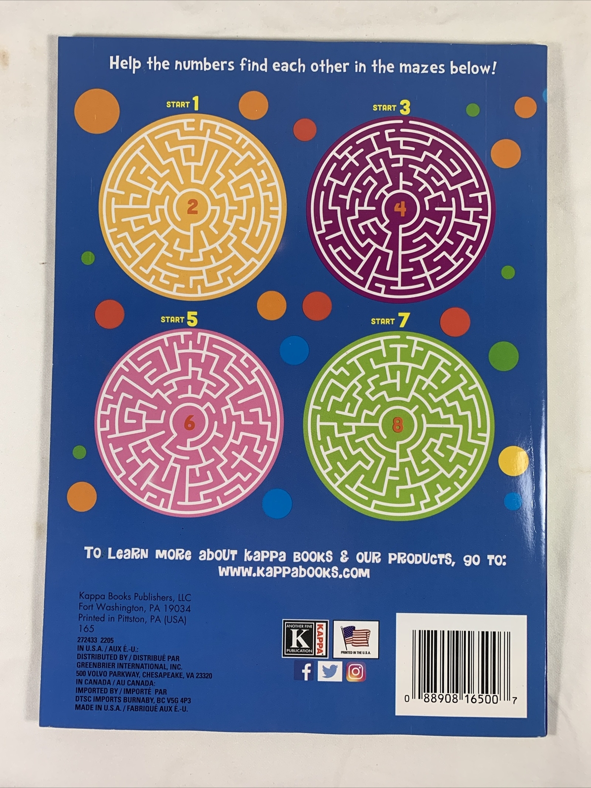 Kappa – My First Numbers Coloring & Activity Book – 80 pages