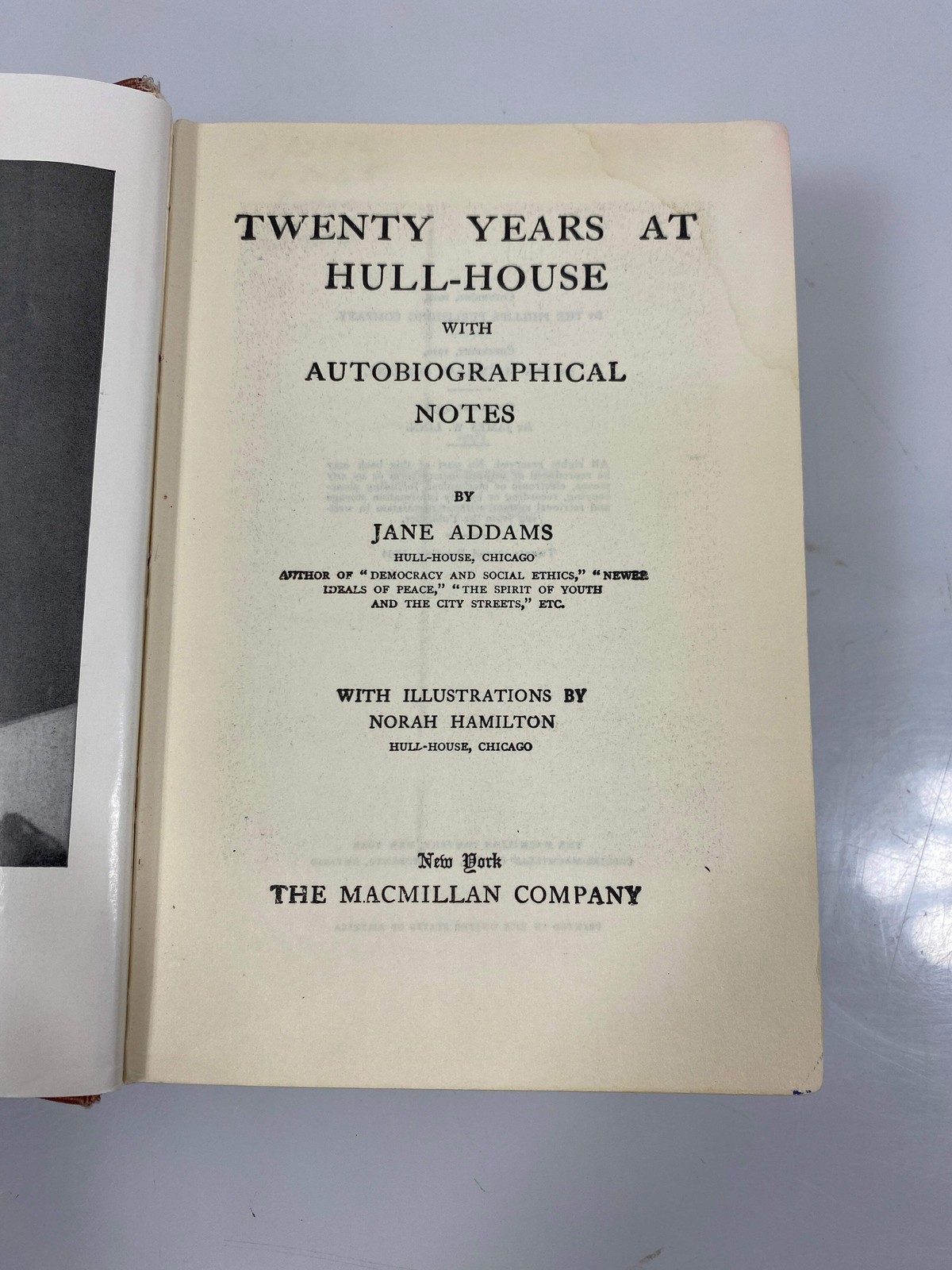 Twenty Years at Hull-House by Jane Addams 1964 22nd Print Ex-library HC