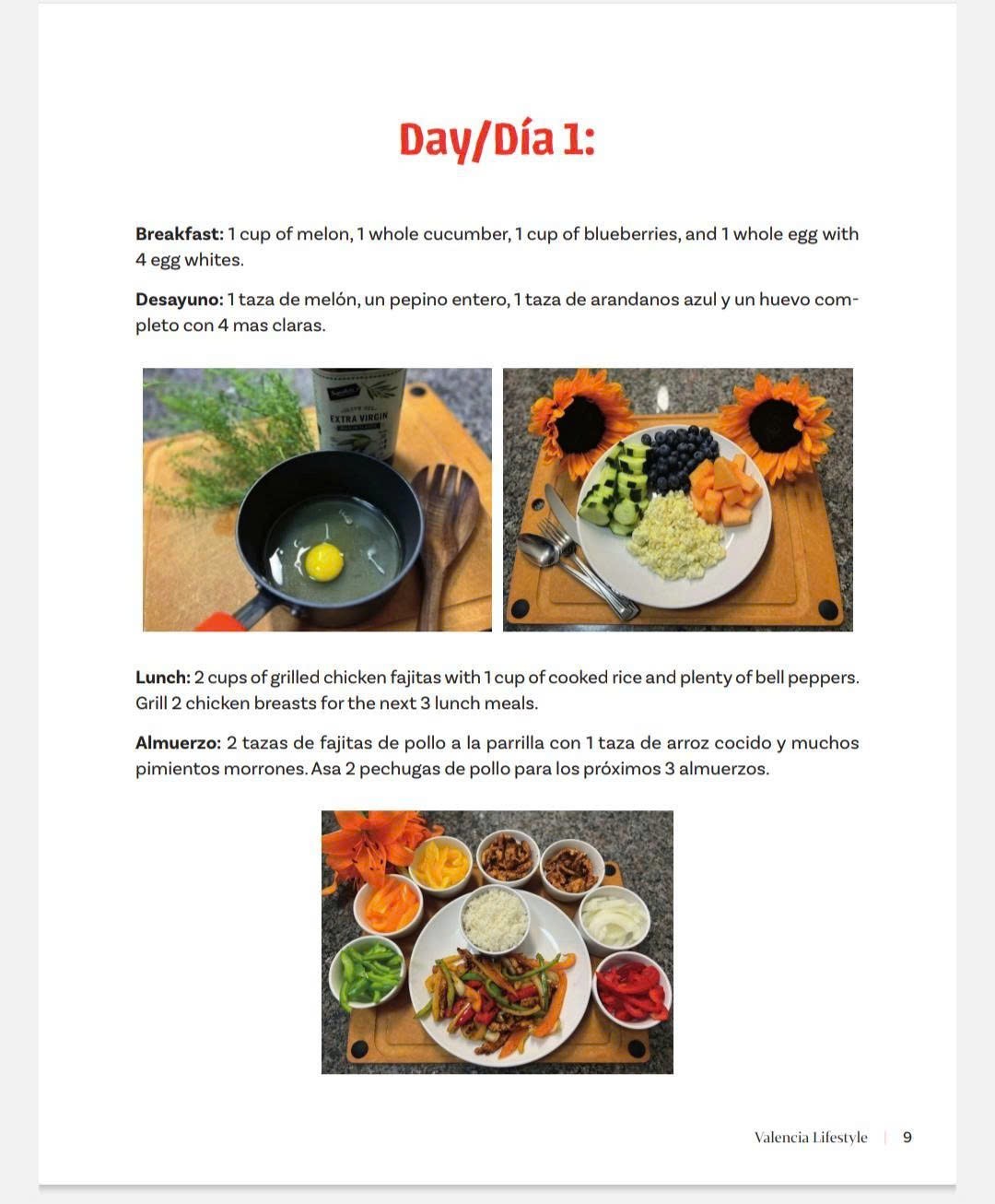Softcover book Valencia Lifestyle. Simple recipes for health in Spanish and Engl