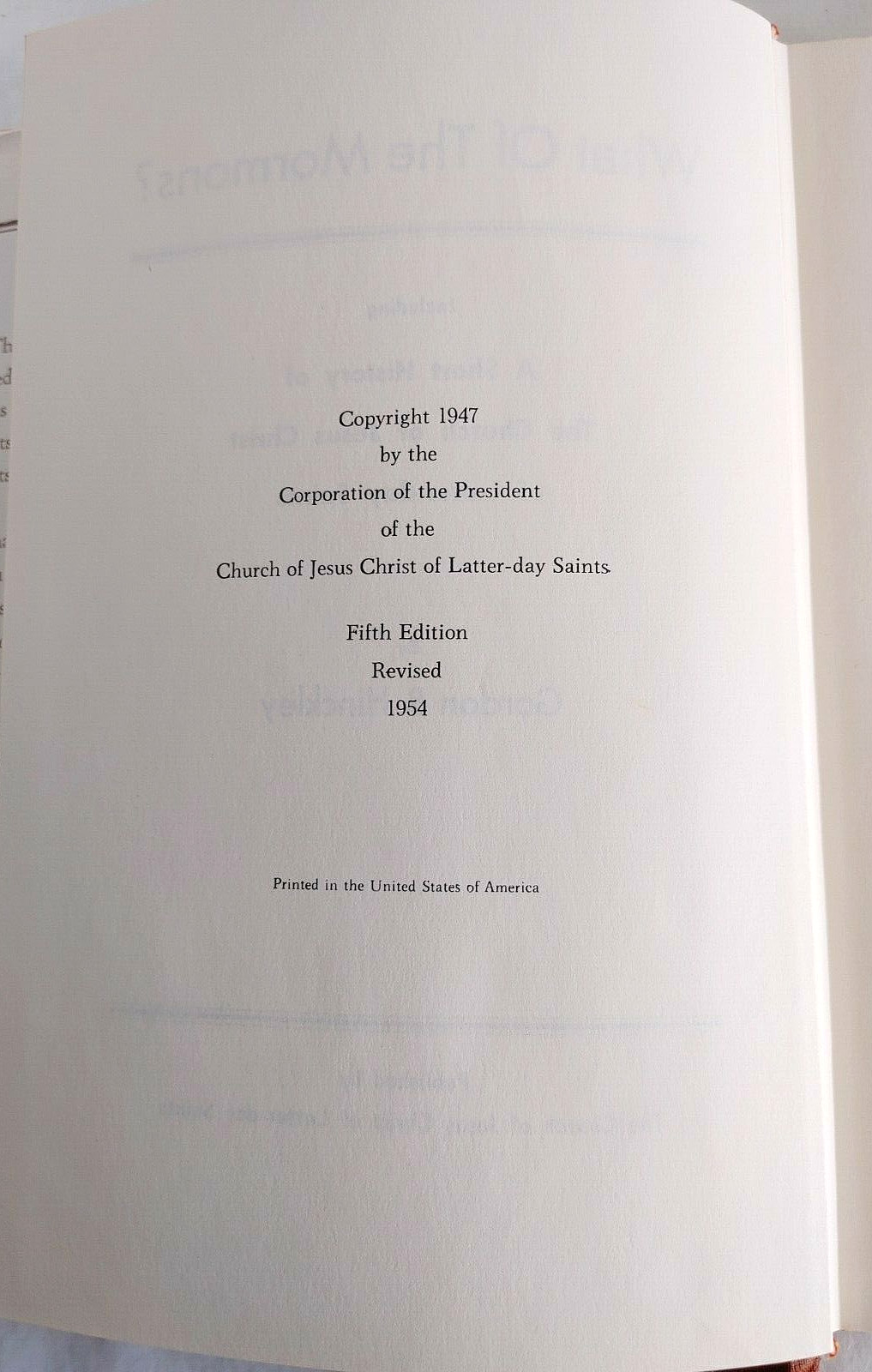 What of the Mormons? by Gordon B Hinckley Hardcover 5th Ed Revised 1954 #16769