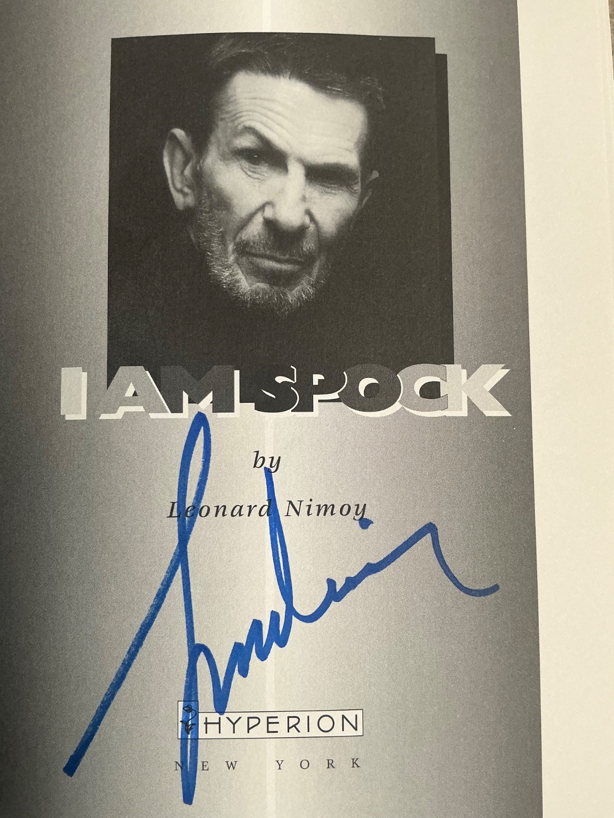 Leonard Nimoy I Am Spock SIGNED 1st Edition HC DJ Star Trek Spock Autograph