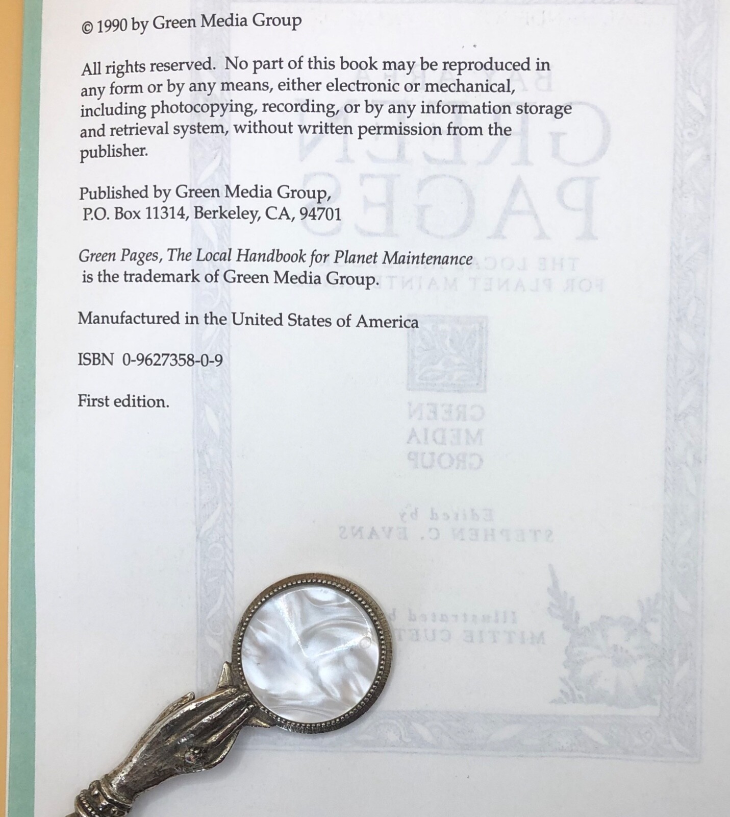 Bay Area Green Pages by Stephen Evans – FAST SHIPPING