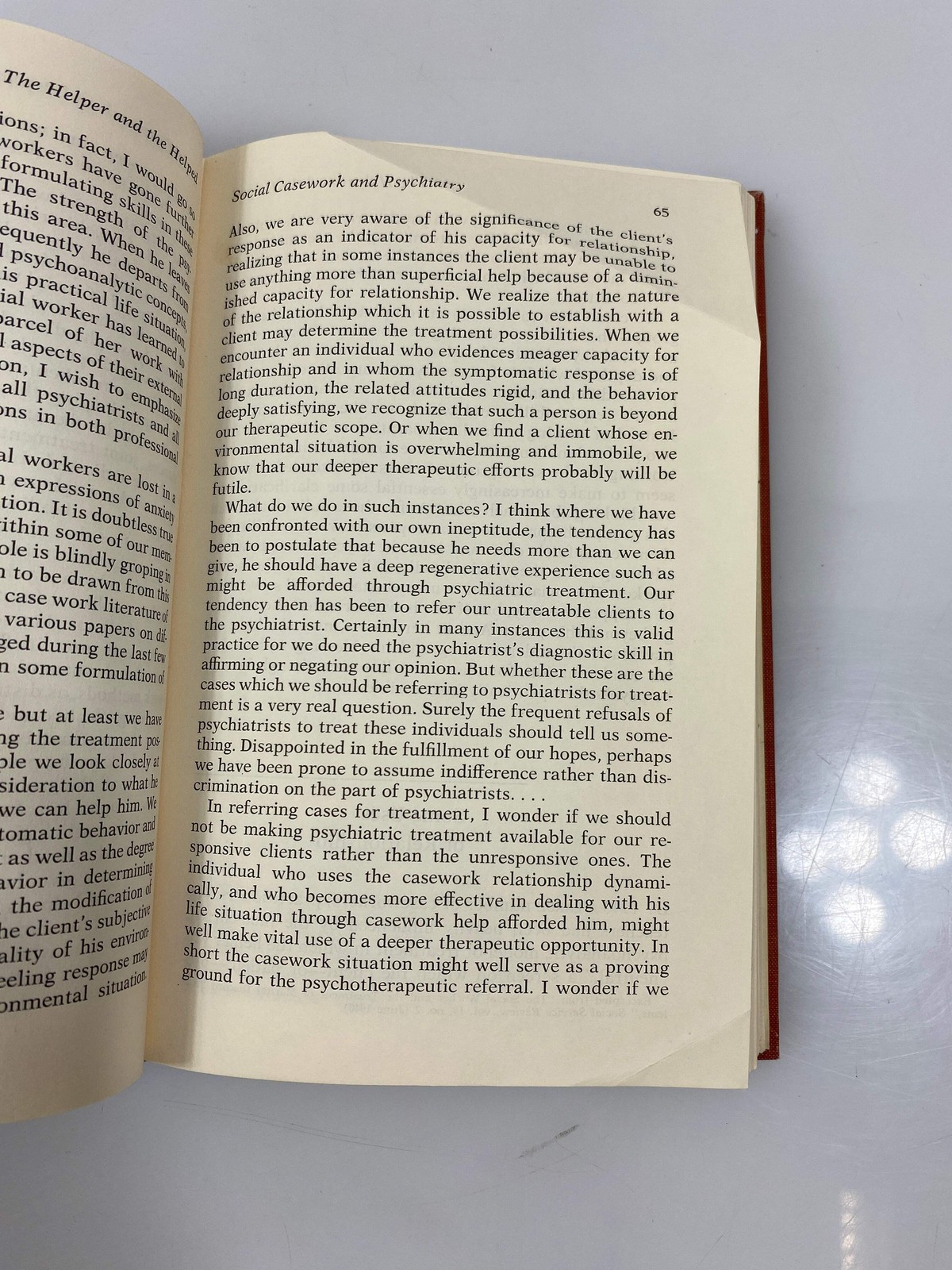 Helping by Charlotte Towle Ex-library 1969 HC