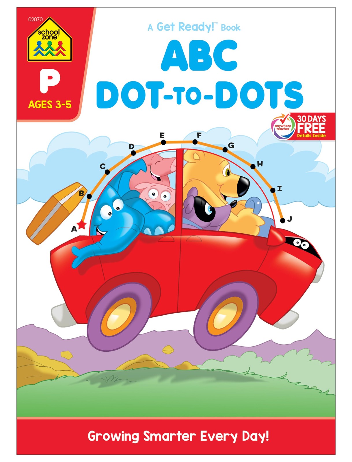 School Zone ABC Dot-to-Dots Workbook: 32 Pages, Preschool, Kindergarten,…