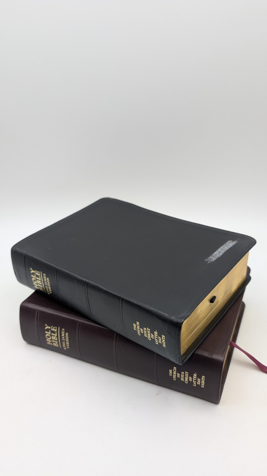 LDS Holy Bible Leather KJV Black + Brwon SOFT Leather King James Version READ