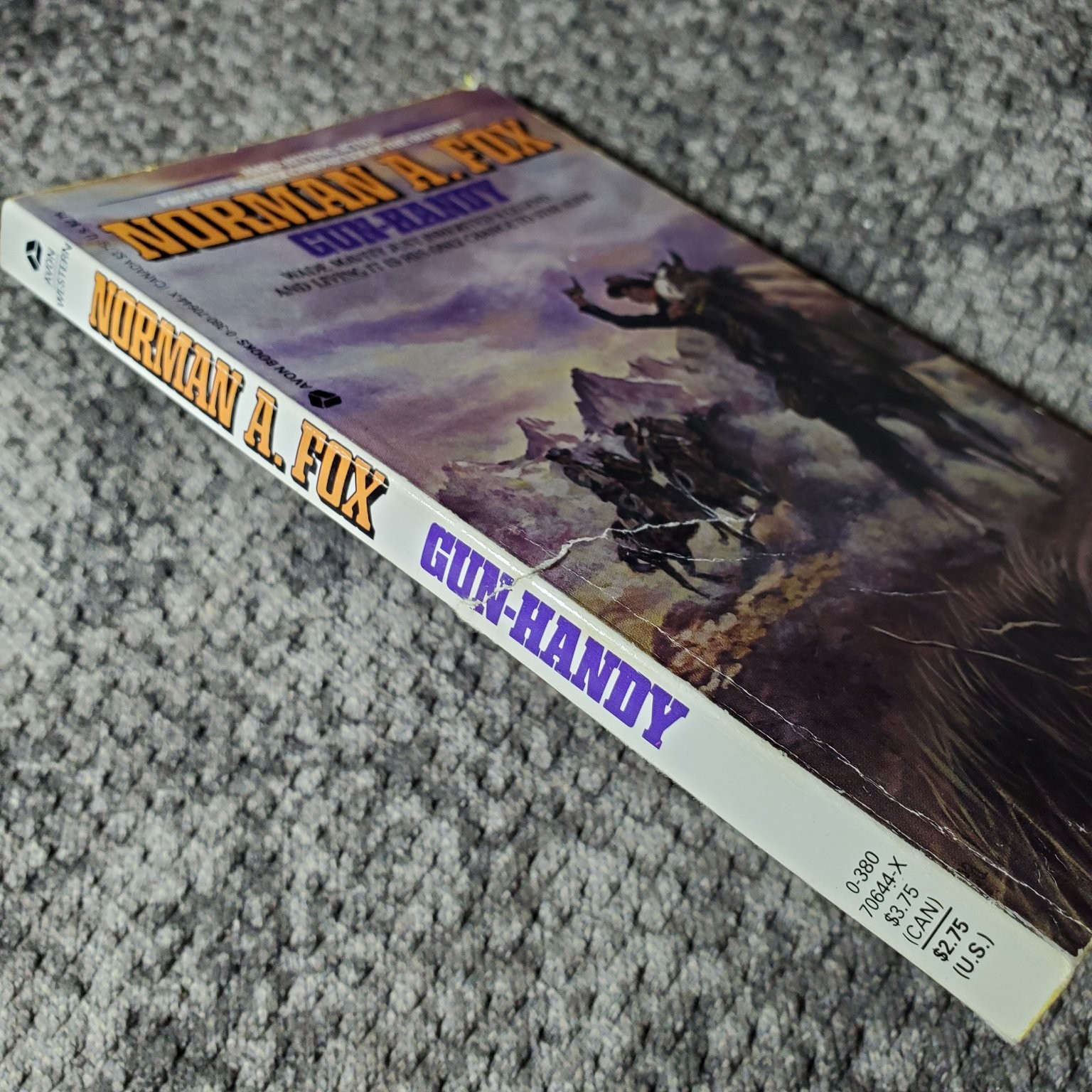 Gun-Handy Norman A. Fox 1989 First Avon Books Printing Western Action Novel