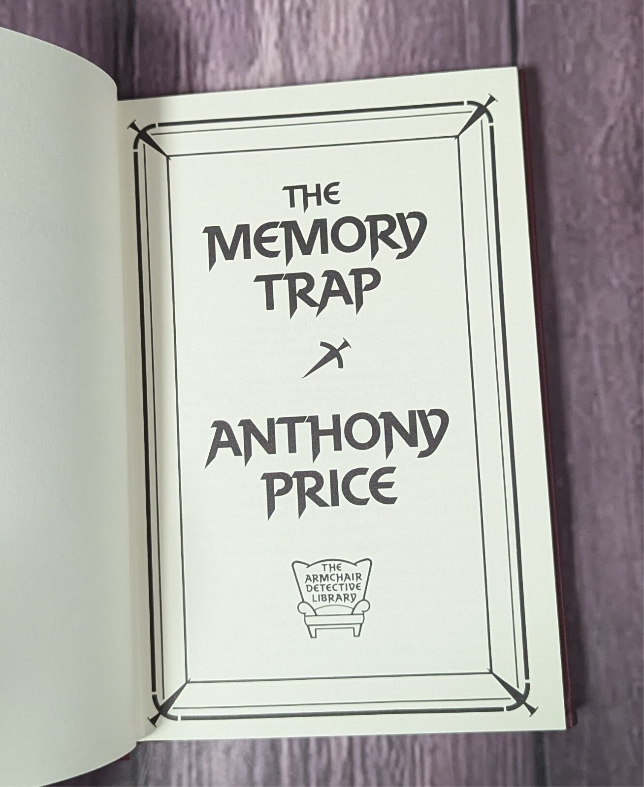 Anthony Price – The Memory Trap – LETTERED Limited Edition 1st – Letter E