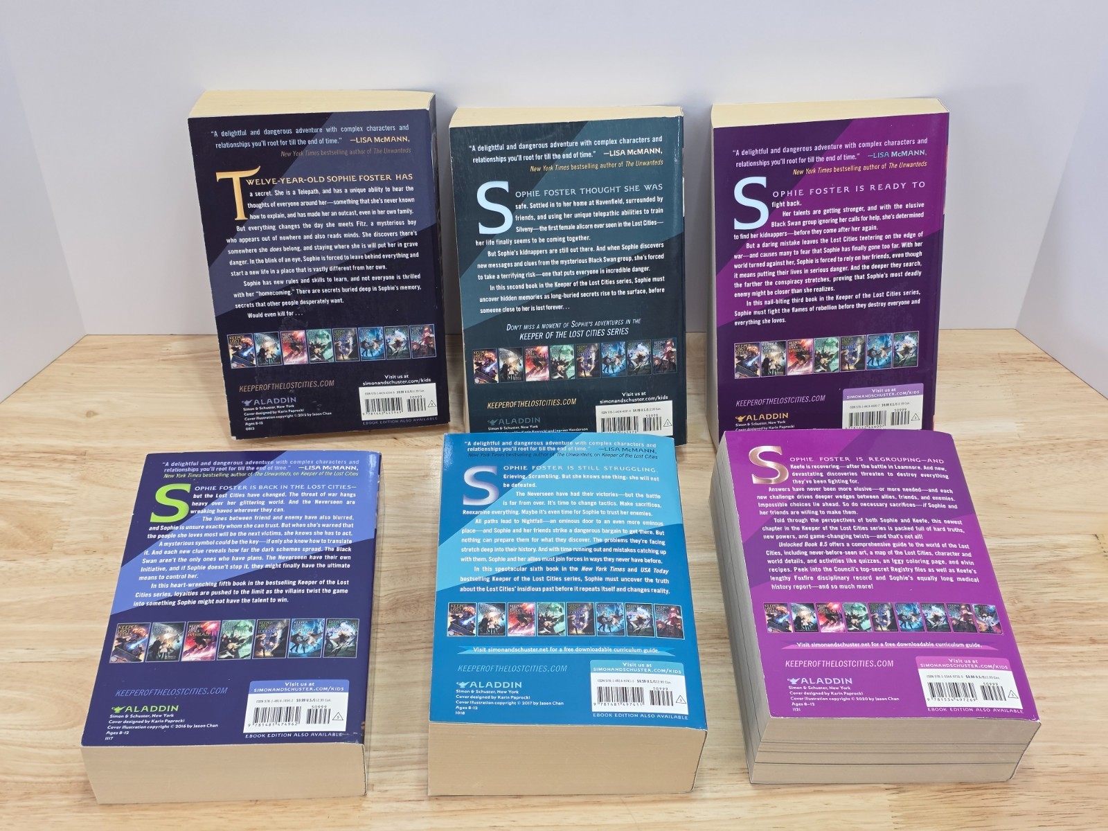 Keeper of the Lost Cities 6 Books Set by Shannon Messenger (#1,2,3,5,6 & 8.5)