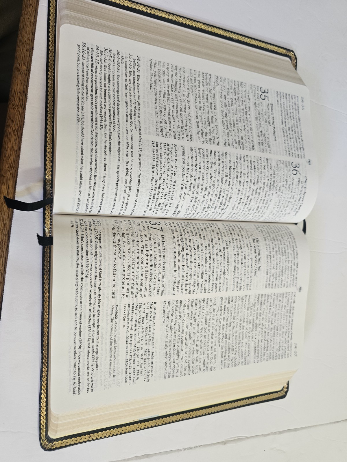 Thomas Nelson The Open Bible Genuine Leather Red Letter Edition Hardcover
