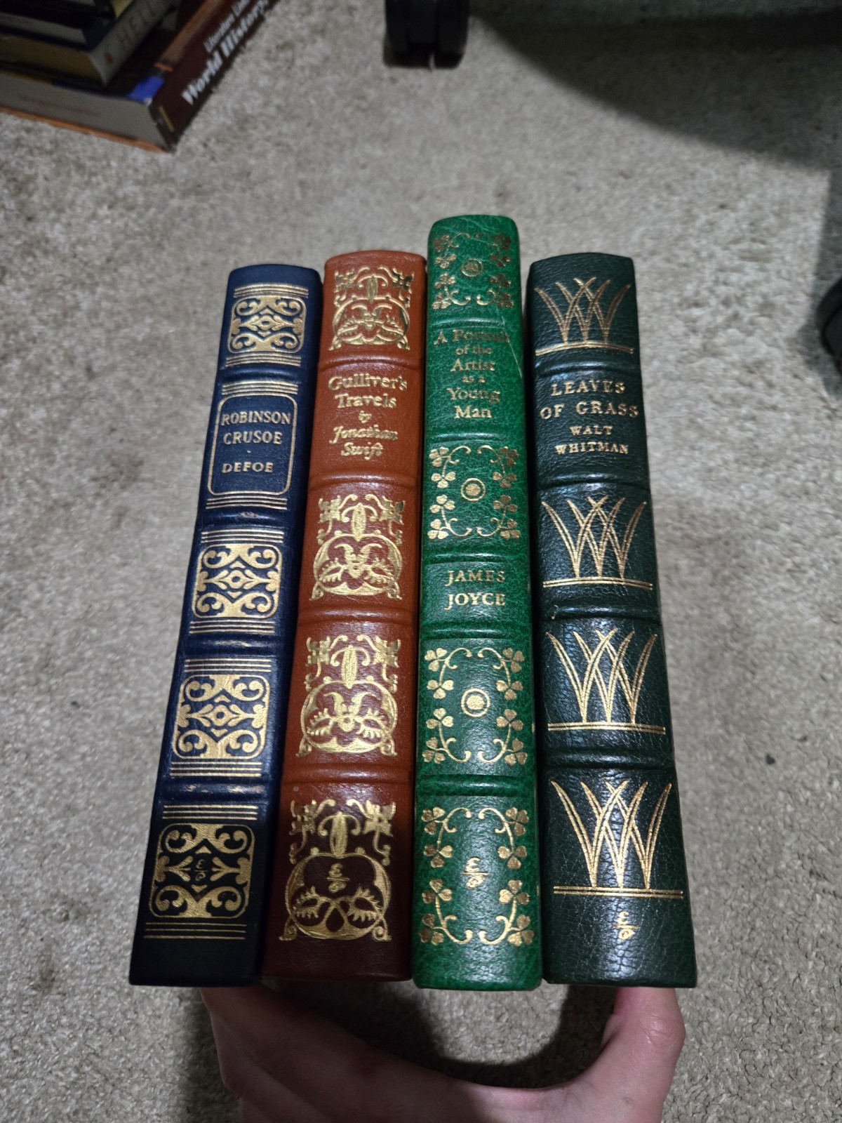 The Easton Press Lot of 4 Books – Gulliver’s Travels Leaves of Grass Portrait of