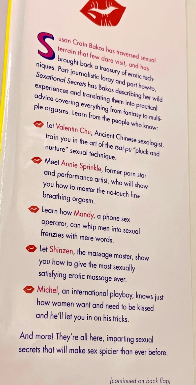 Sexational Secrets Exotic Advice Your Mother Never Gave You Hardcover Nonfiction