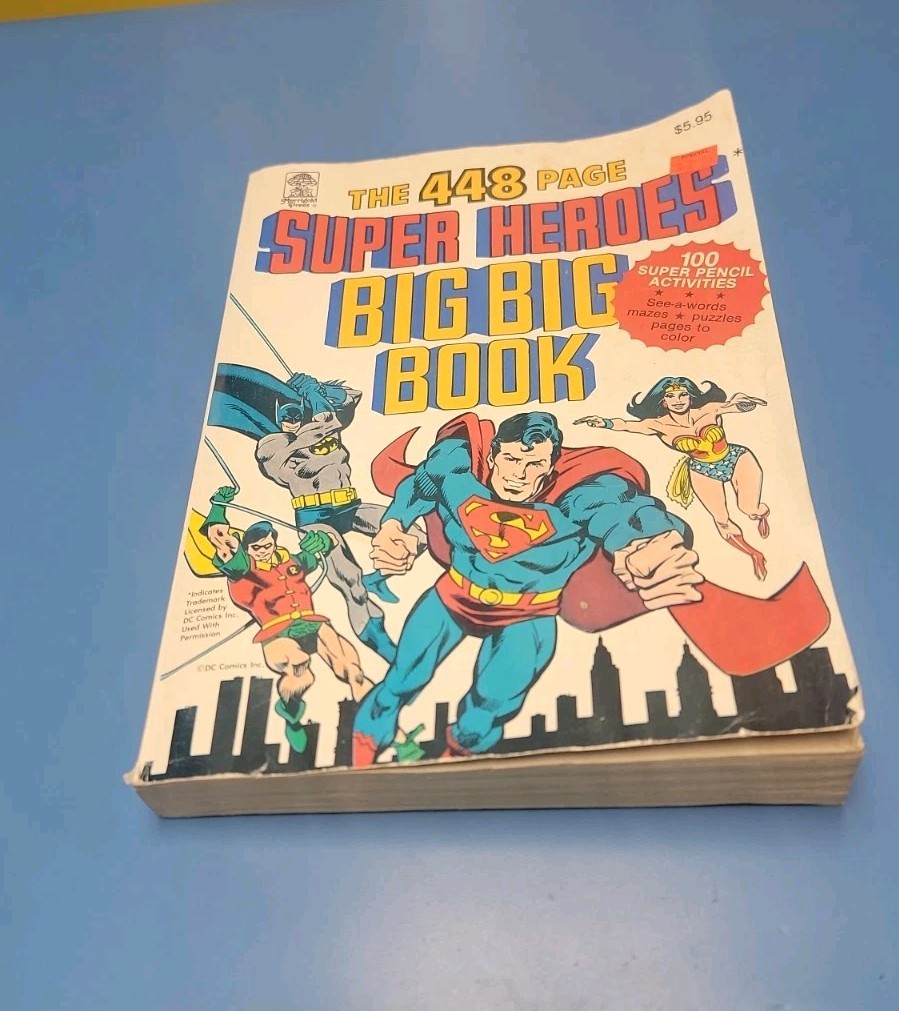 The 448 Page Super Heroes Big Big Book 1980 Coloring Activities Puzzles