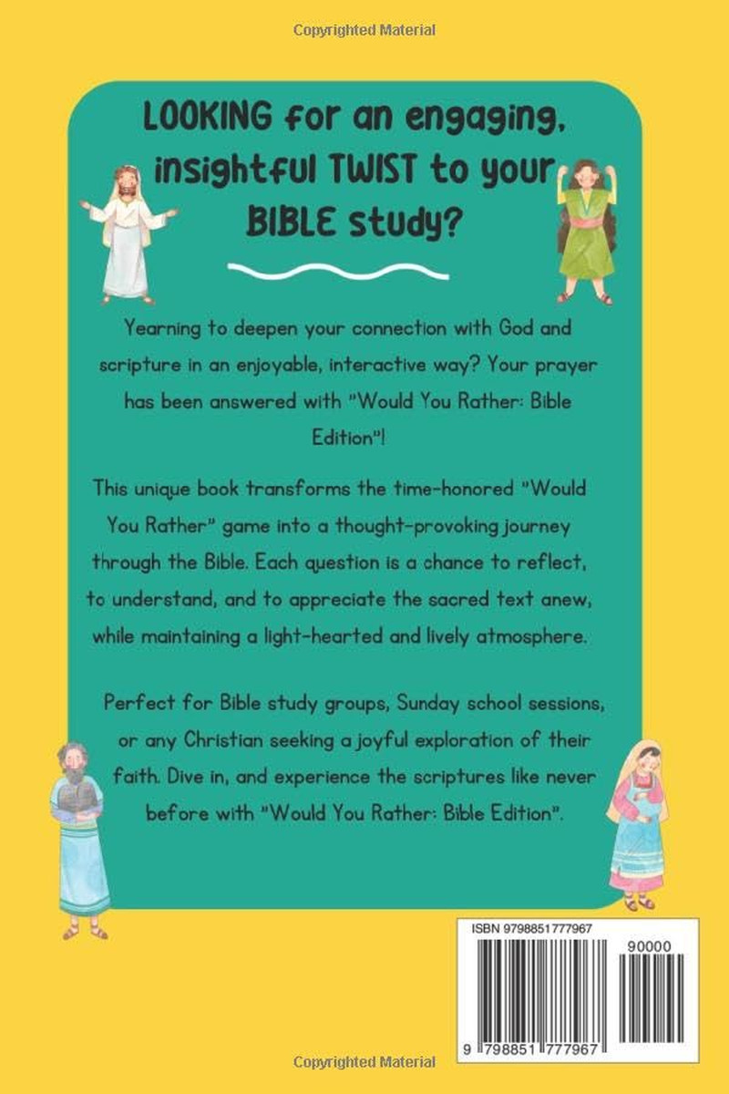 Would You Rather Bible Edition: a Would You Rather Book for Christians Ages 8 an