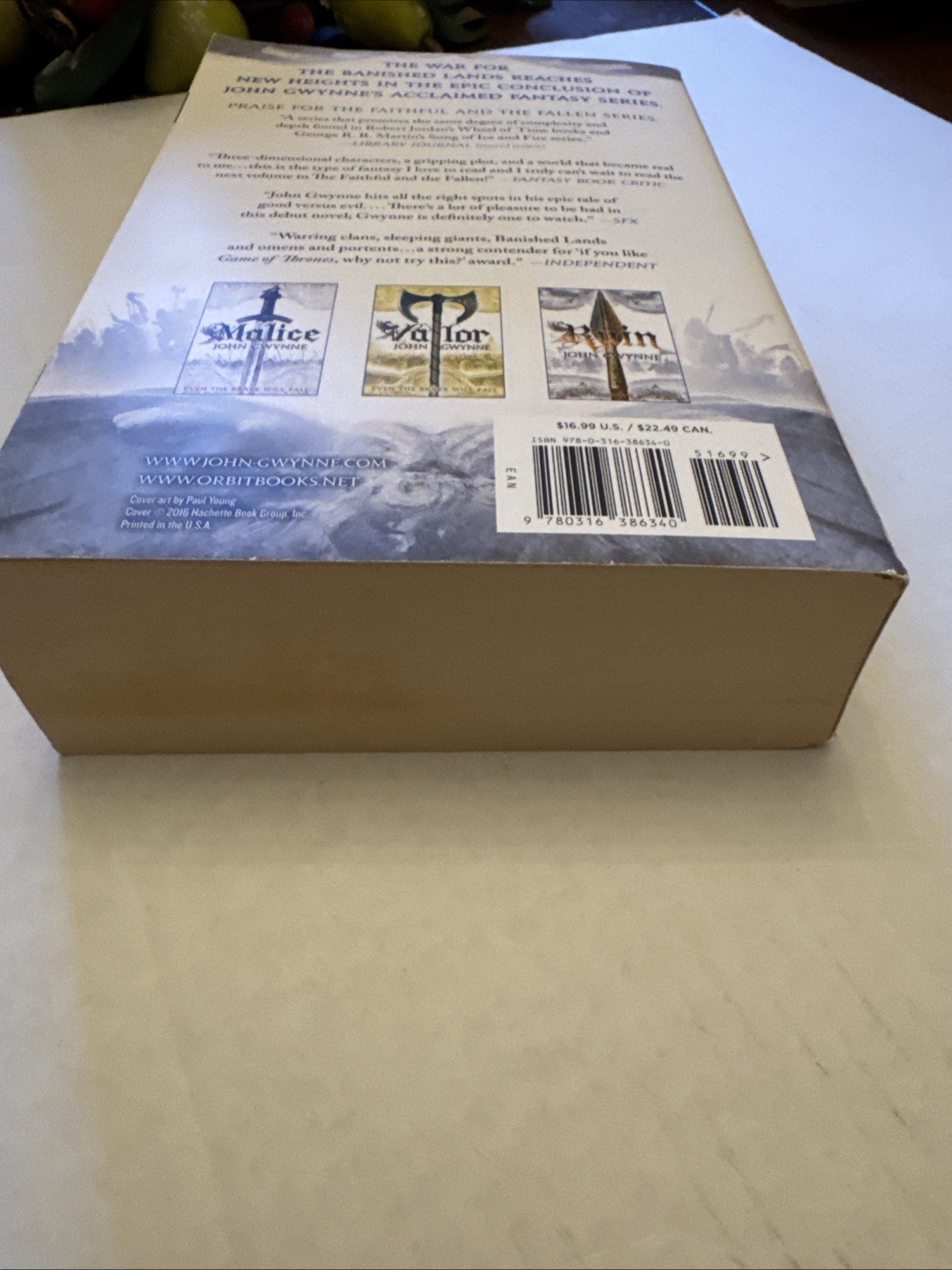 Wrath by John Gwynne (2016, Trade Paperback)