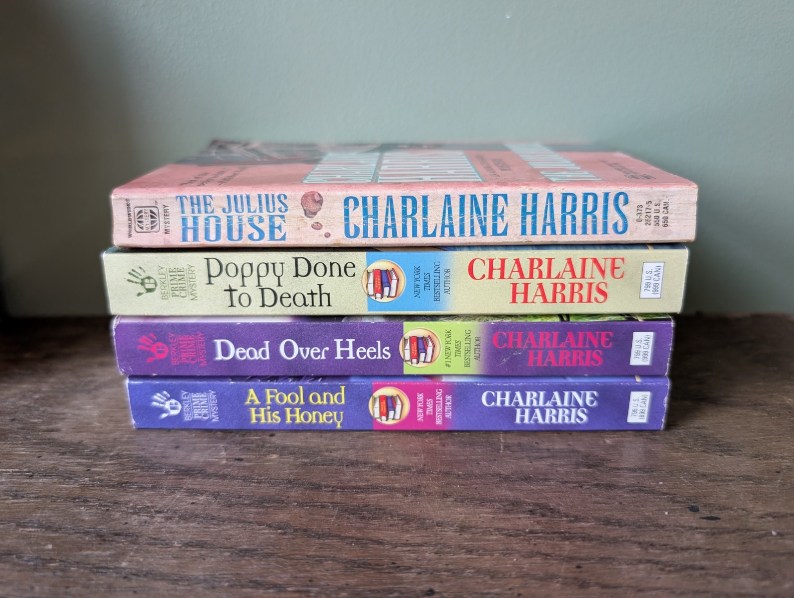 Lot of 4 Charlaine Harris Aurora Teagarden Series PB #4,5,6,8 1990s