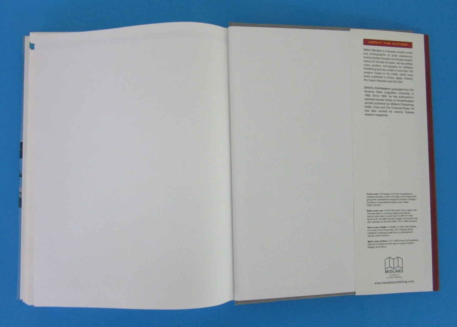Tupolev Tu-95/Tu-142 (Famous Russian Aircraft) HC Book By Gordon and Komissarov