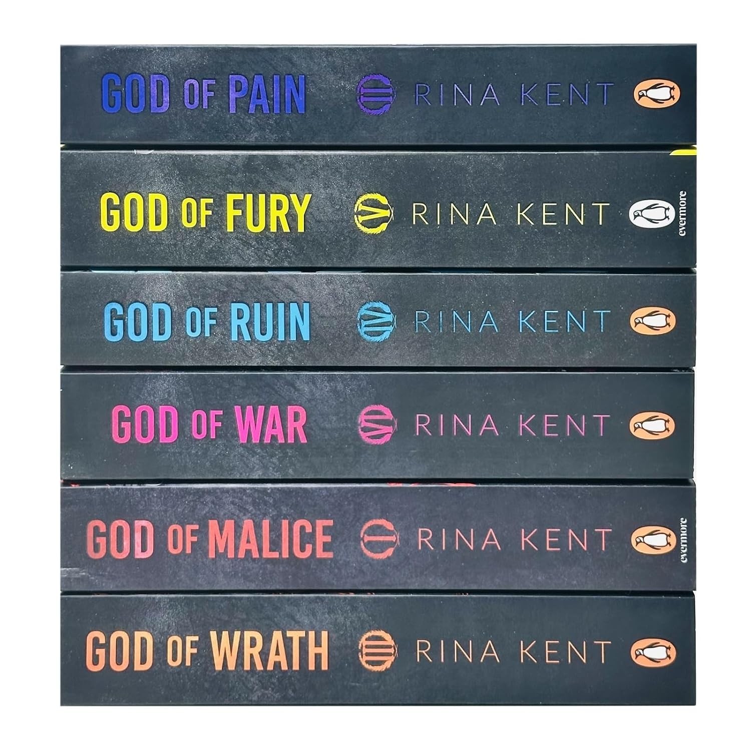 Legacy of Gods Series 6 Books Set by Rina Kent (Malice,Pain,Wrath,Ruin,Fury,War)