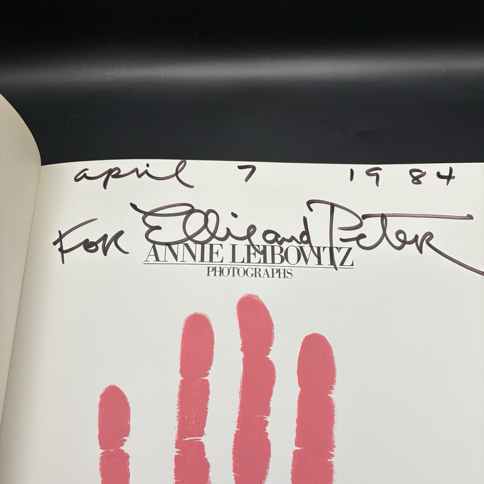 Annie Leibovitz: Photographs (1983) First Edition Signed w/ Red Handprint