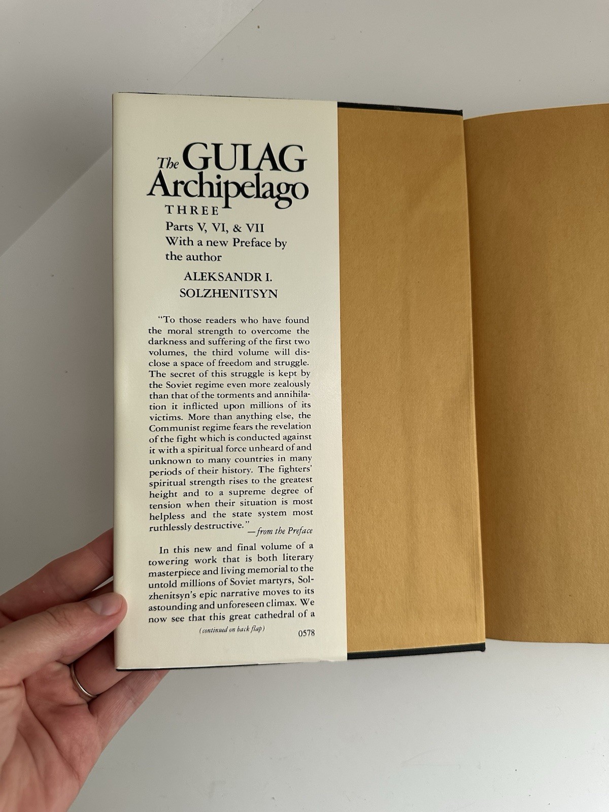Aleksandr Solzhenitsyn The Gulag Archipelago Vol 3 V-VI HC DJ 1978