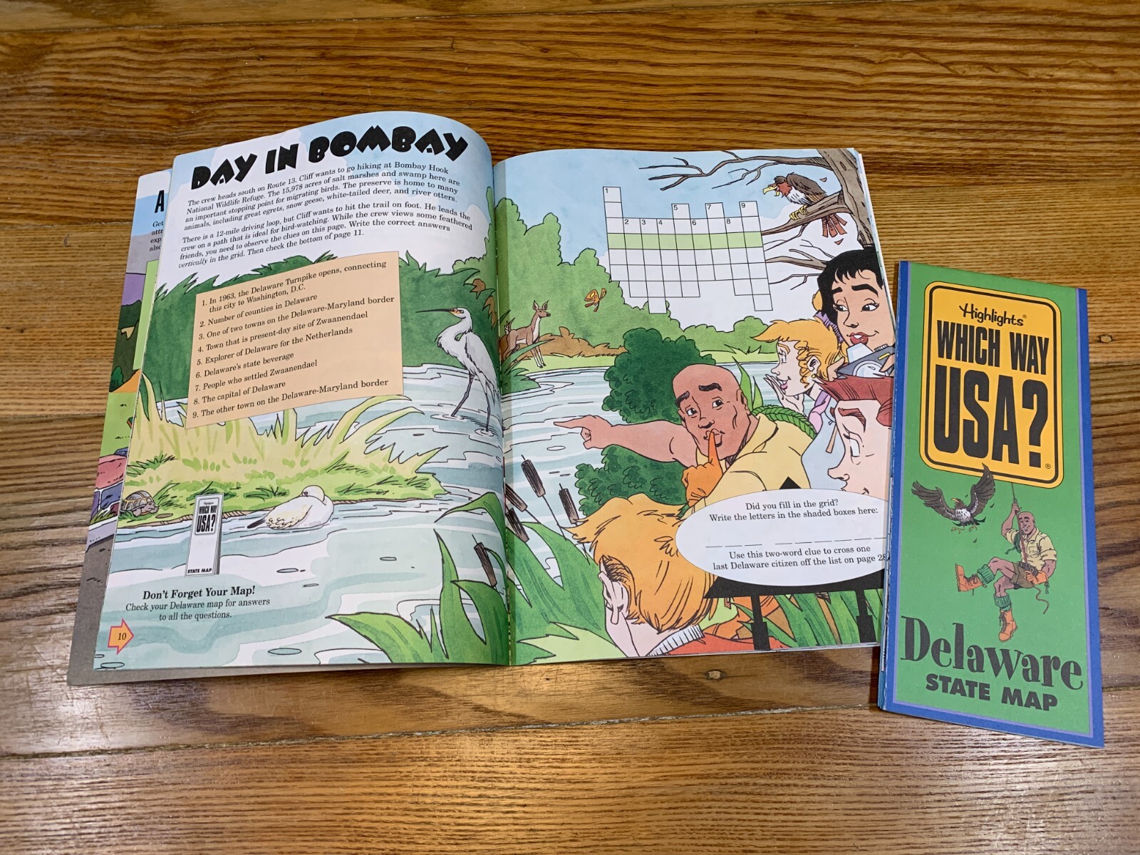 Highlights WHICH WAY USA Puzzle Books & Maps Maryland Rhode Island Delaware PA