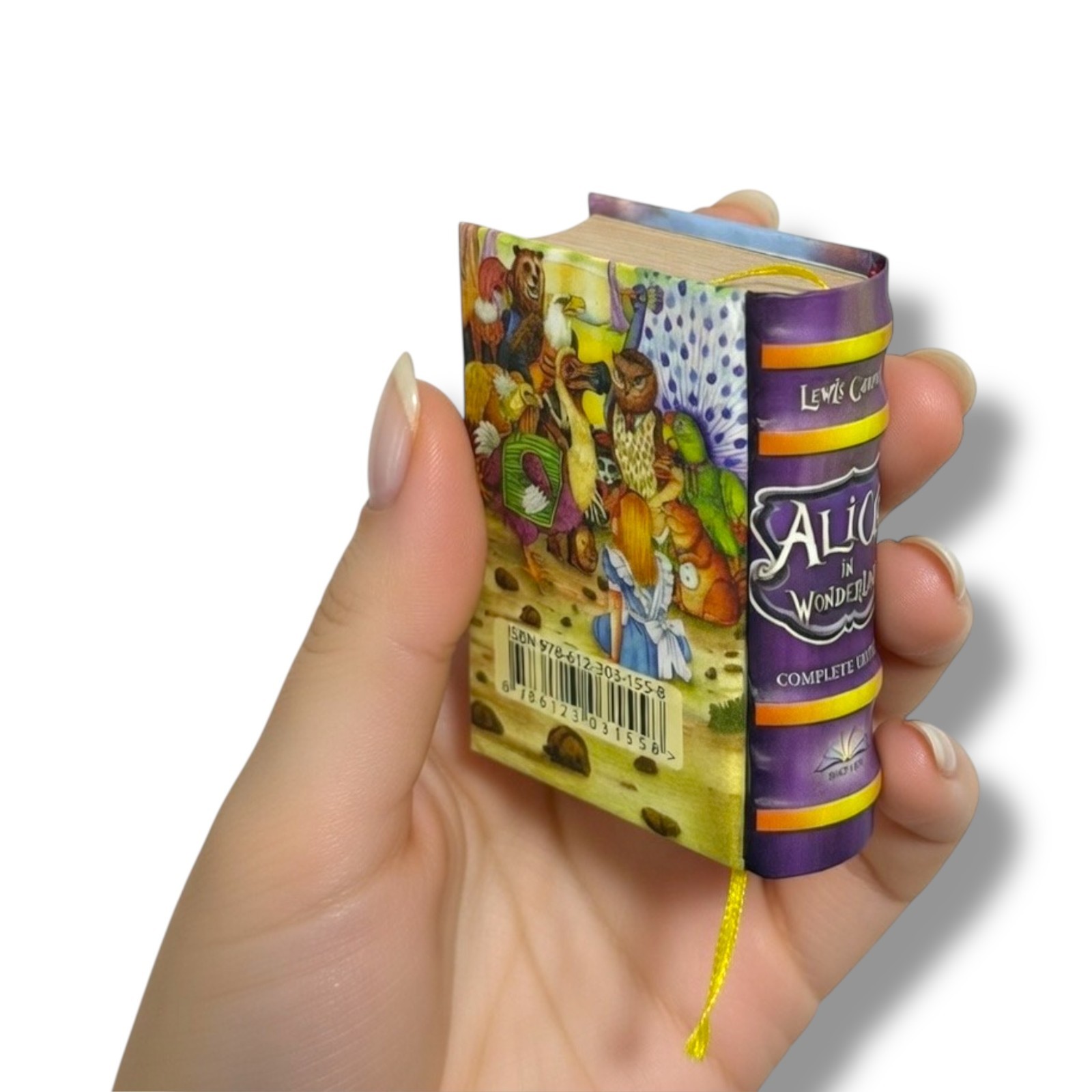 new Alice in Wonderland complete Edition mini book 2.65″ high hardcover 438 pgs