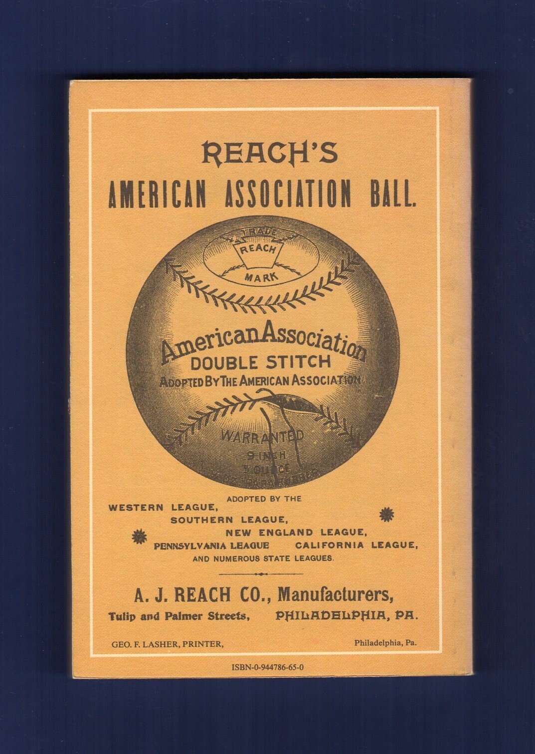 1894 REACH’S BASEBALL GUIDE | 1989 Horton P.C. | 164 pages ~ Scarce REPRINT!
