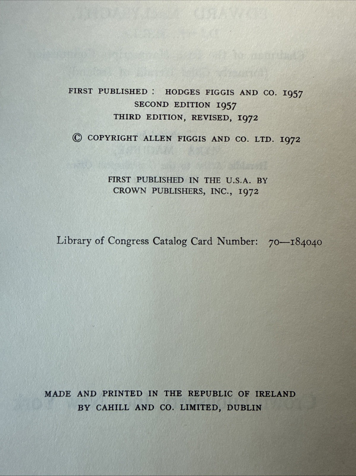 Irish Families MacLysaght 1972 HC DJ COMPLETE Map Coats of Arms Genealogy