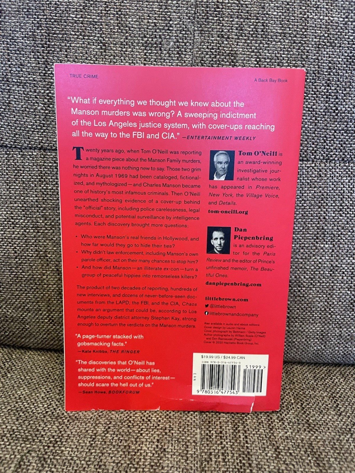 CHAOS Charles Manson CIA Secret History Sixties Tom O’Neill True Crime Paperback