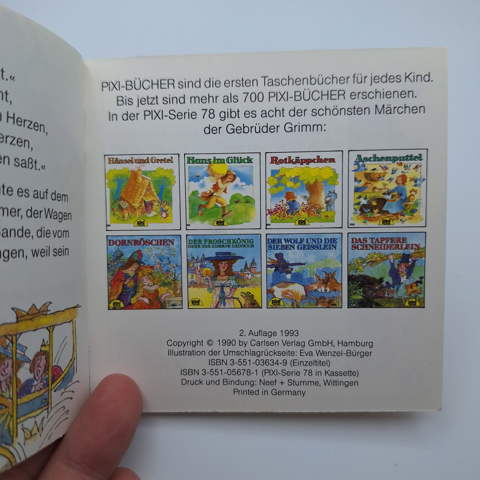 Der Froschkonig Oder Der Eiserne Heinrich Pixi Bucher Nr 634 Carlsen 1993
