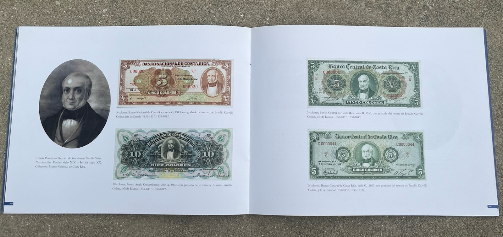 Tomas Povedano Numistatics paper currency money coins of Costa Rica Museum book