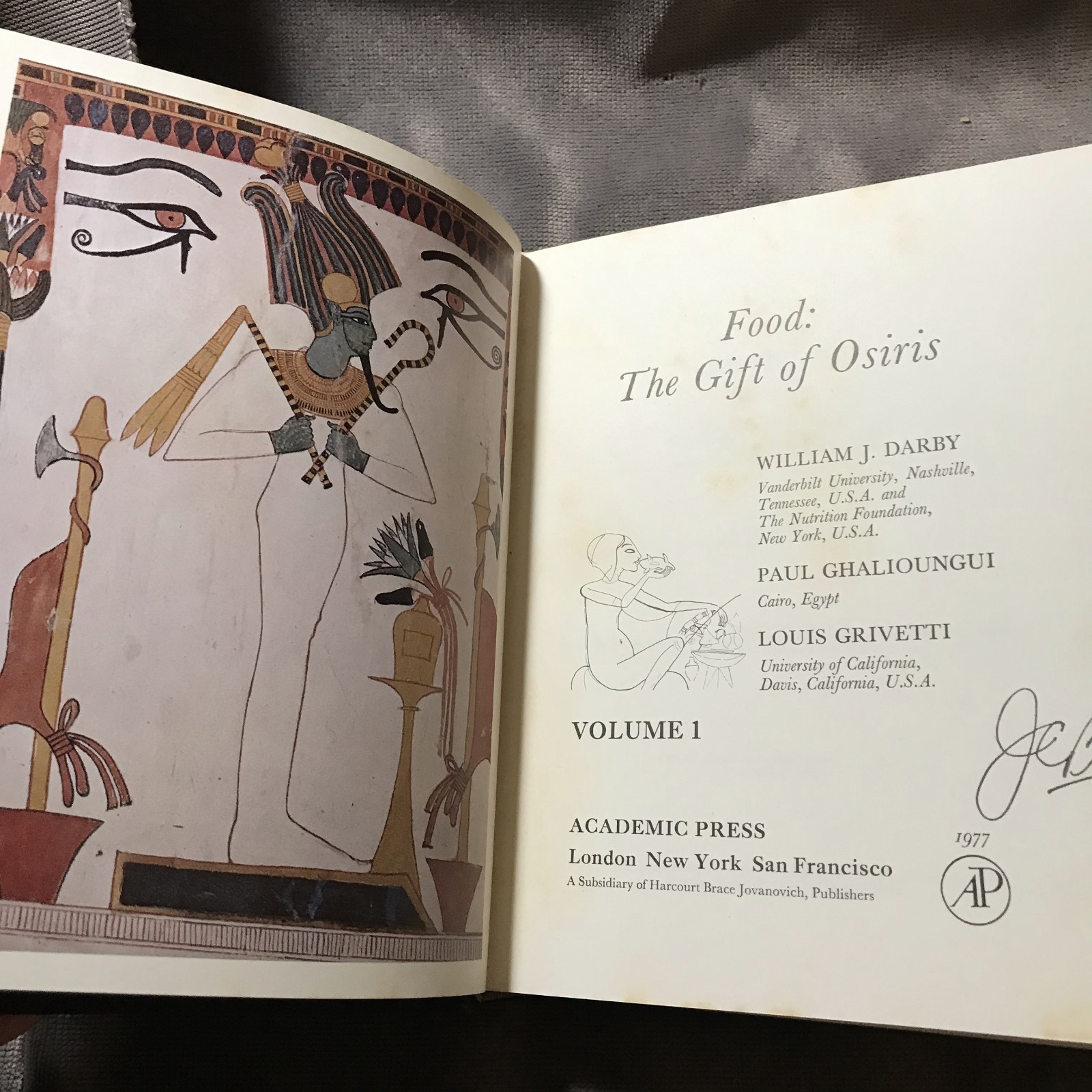 Food: The Gift of Osiris Boxed Set Darby Ghalioungui Grivetti Academic Press