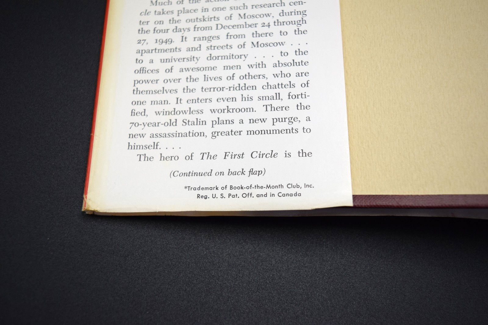The First Circle Aleksandr I. Solzhenitsyn 1968 Stated First Edition HC/ DJ