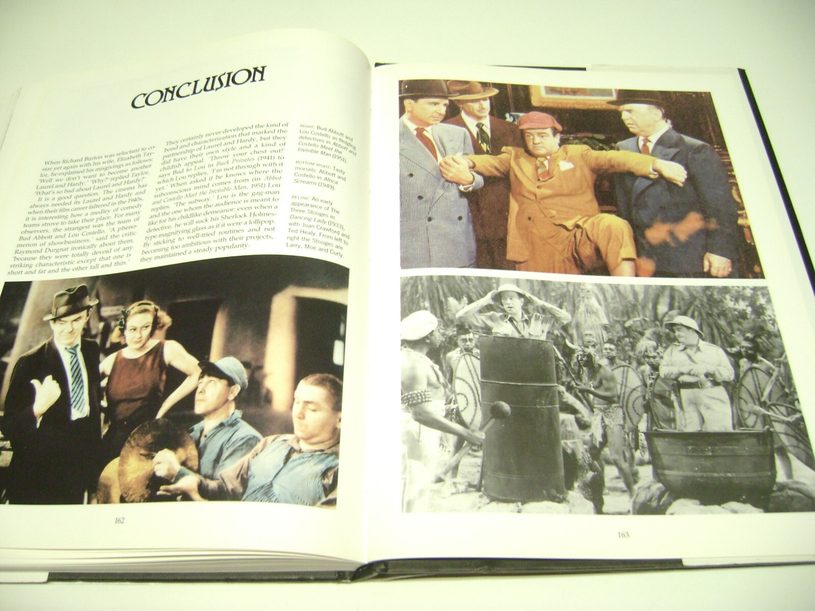 Huge 1995 Hardcover Book, CLASSIC MOVIE COMEDIANS, Packed with Photos, 176 pages