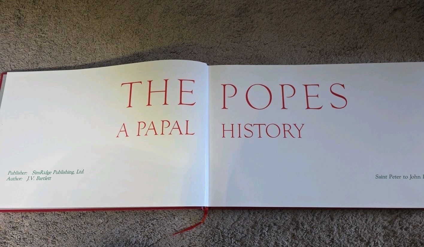 The Popes Book Papal History Catholic St. Peter to John Paul II 1st Edition 1990