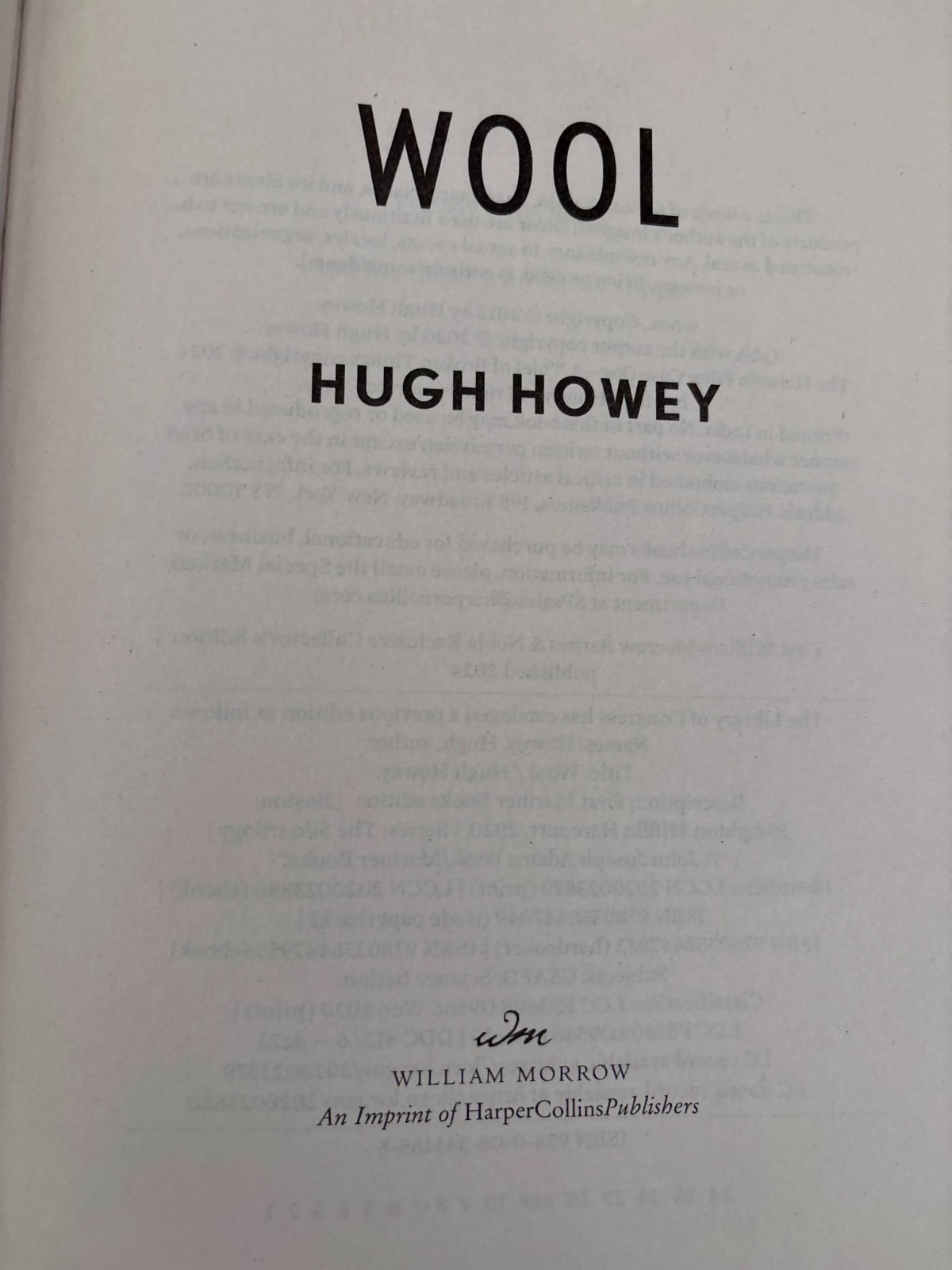 Wool & Shift Collectors Editions Hugh Howey SILO 1 & 2/ 1st Printing LIKE NEW