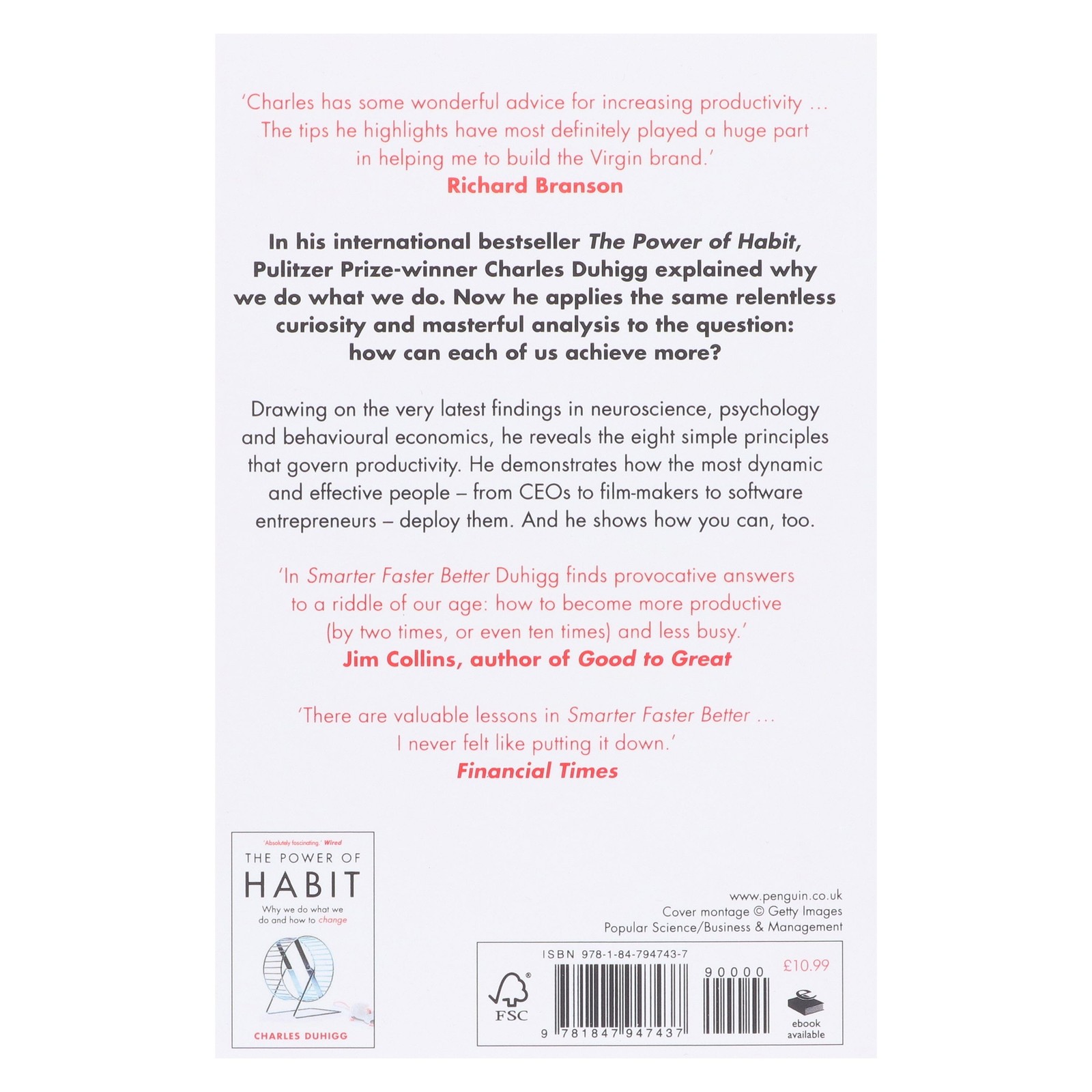 Smarter Faster Better: The Secrets of Being Productive: By Charles Duhigg – PB