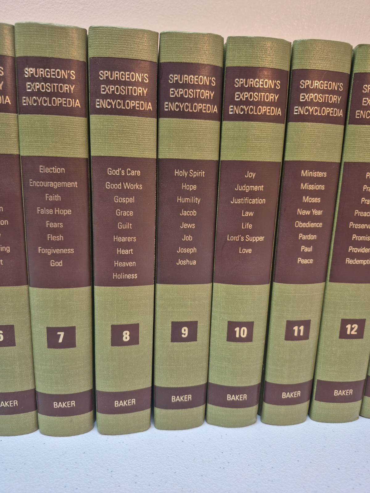 Spurgeon’s Expository Encyclopedia Complete 15 Volume Set Reference Green HC EUC