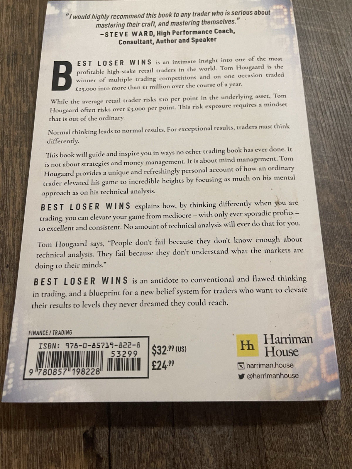 Best Loser Wins Paperback Tom Hougaard Trading Psychology Investing Guide Book