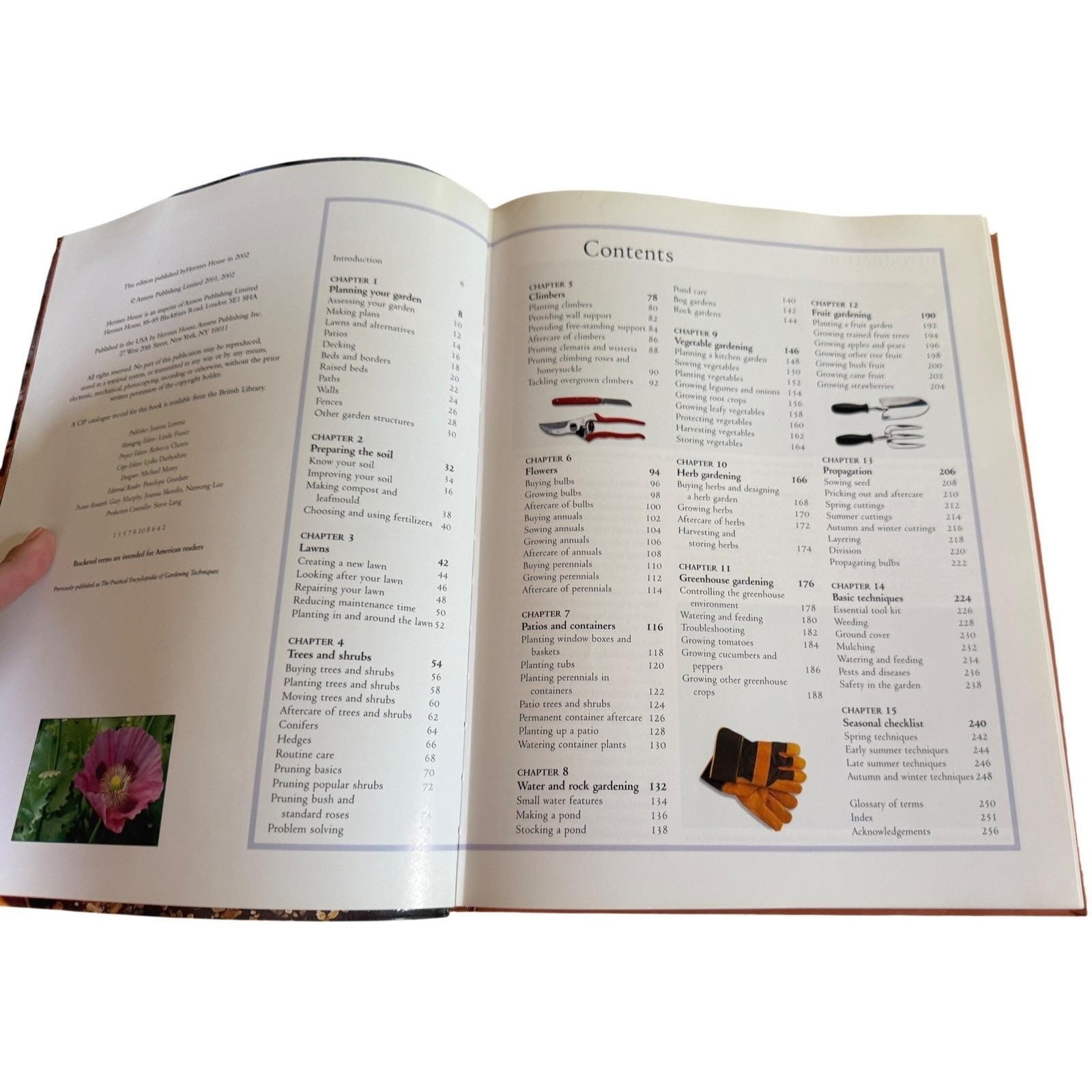 How to Garden Book Jonathan Edwards Gardening Encyclopedia Vtg 2002 Hardcover