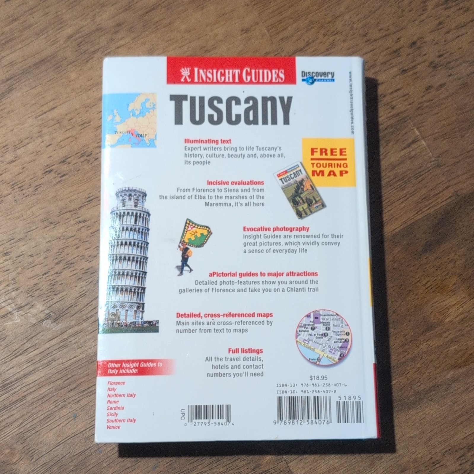 Insight Guides Tuscany Italy Travel Guide Hardcover Illustrated w/ Map