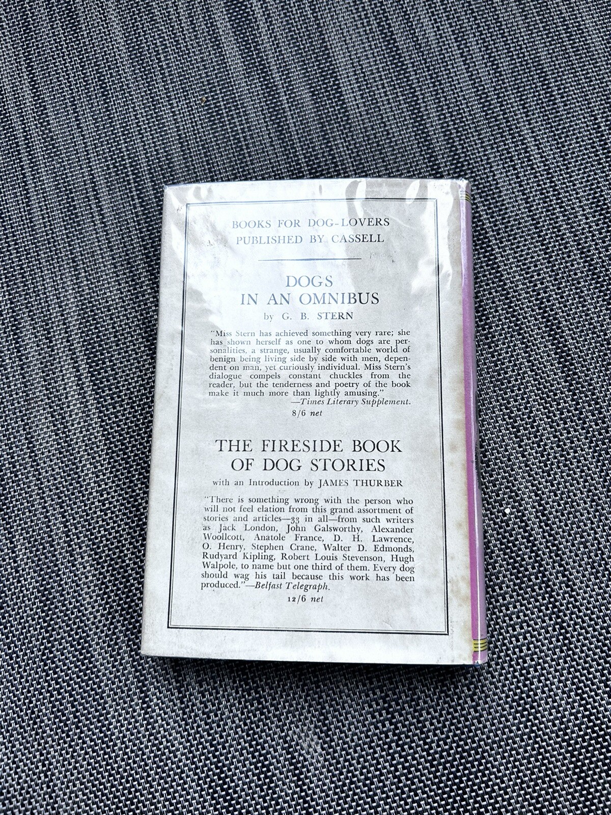 Dogs Of All Ages Elian J Finbert Cassell and Co 1956 Dust Jacket 1st Ed First