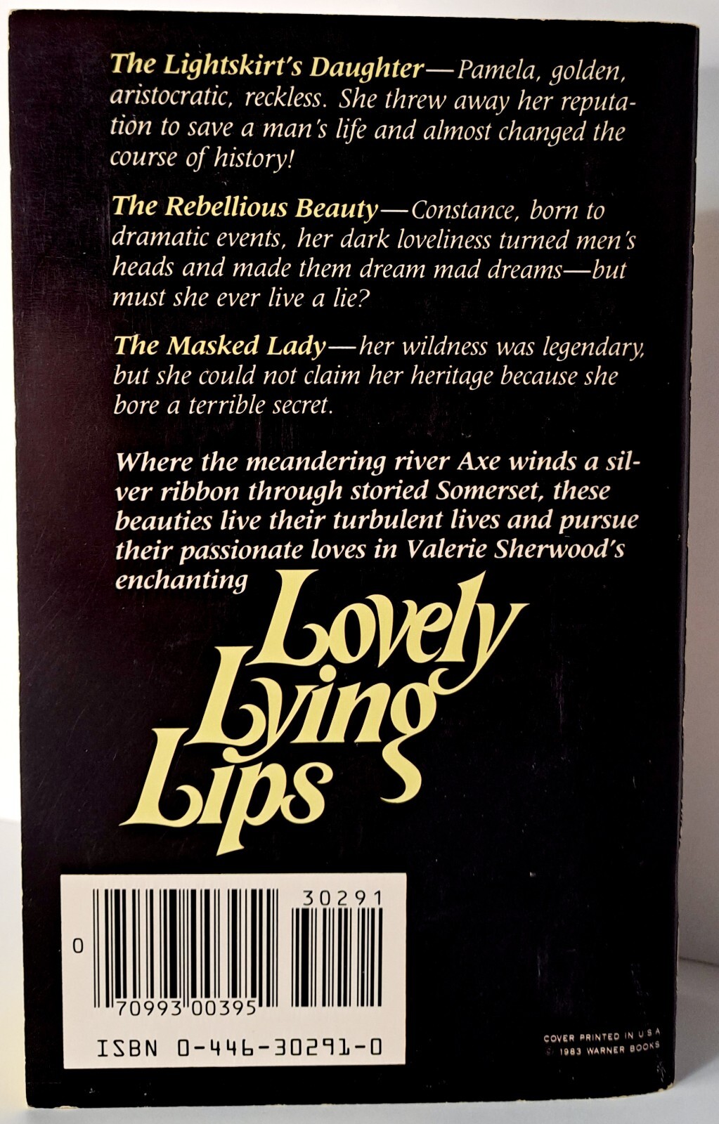 Lovely Lying Lips by Valerie Sherwood ~ Warner Books 1st Ed 1983